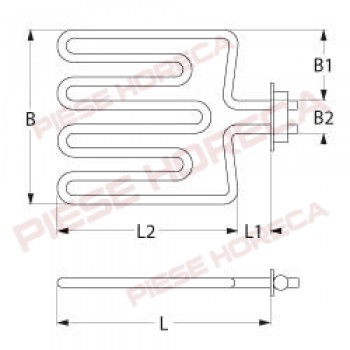 Rezistenta salamandra Ambach, Baron, Electrolux, MBM-Italia, Palux, Tecnoinox, Zanussi putere 2000W
